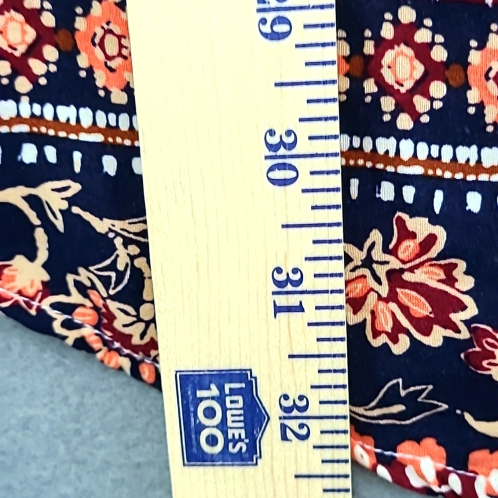 BEACH LUNCH‎ LOUNGE Women's Boho Navy Coral Long Sleeve Dress - Size Medium - Picture 10 of 12